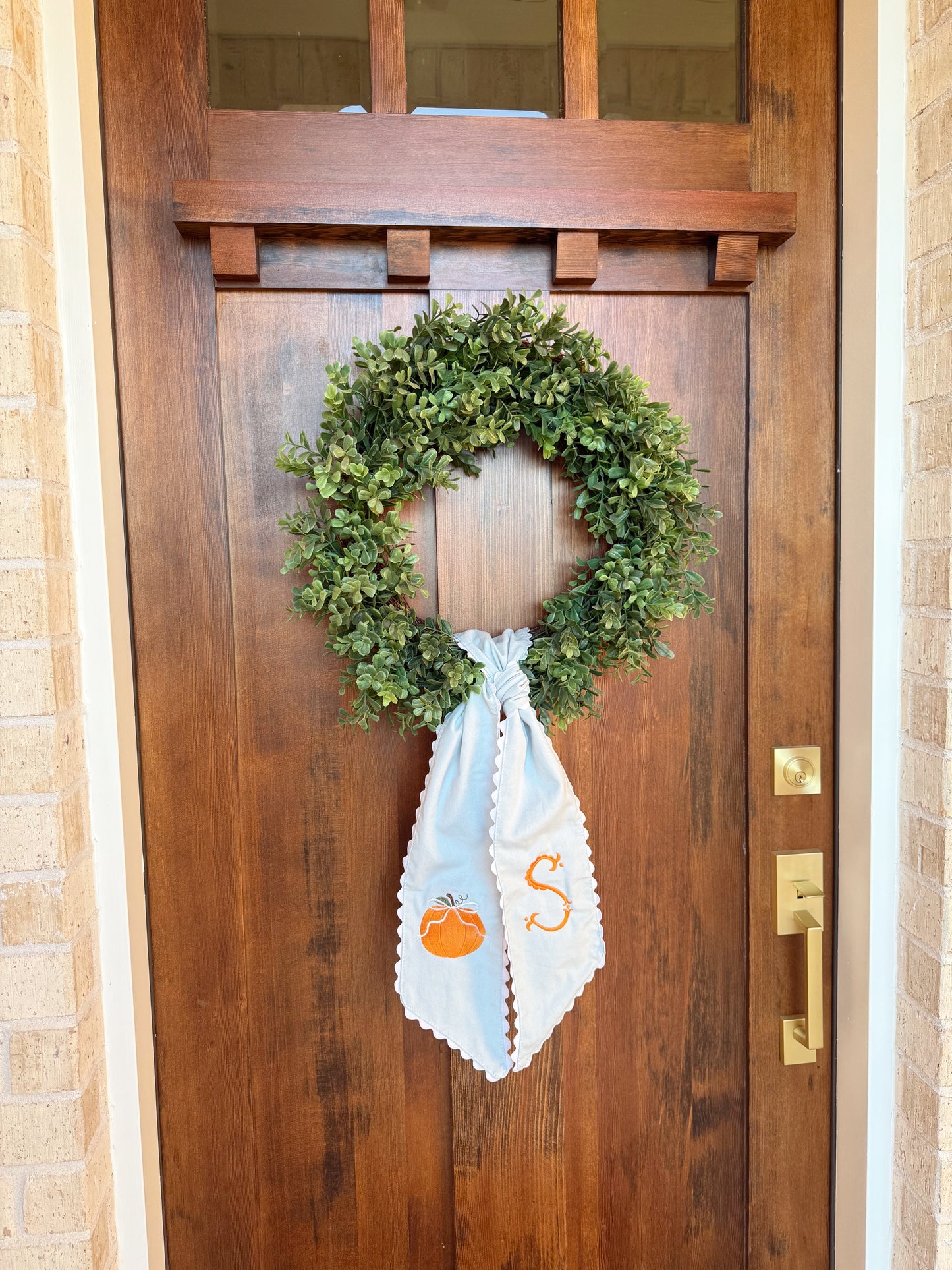 Ric Rac Trim Wreath Sash
