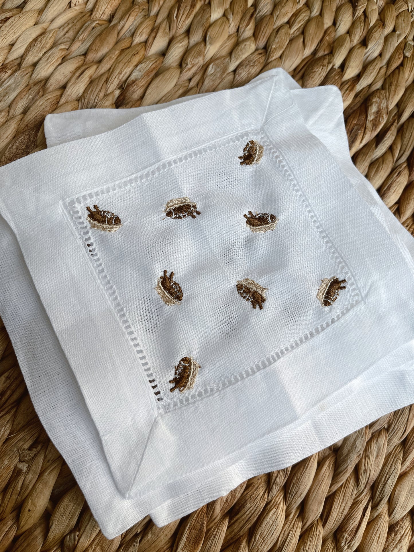 Football Pies Cocktail Napkin