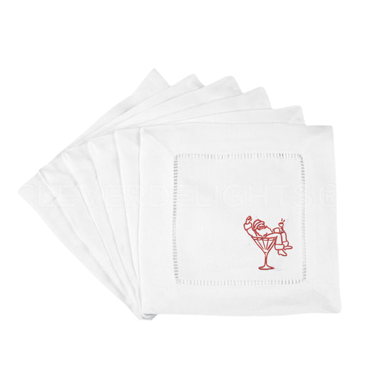 Santa Martini Cocktail Napkin