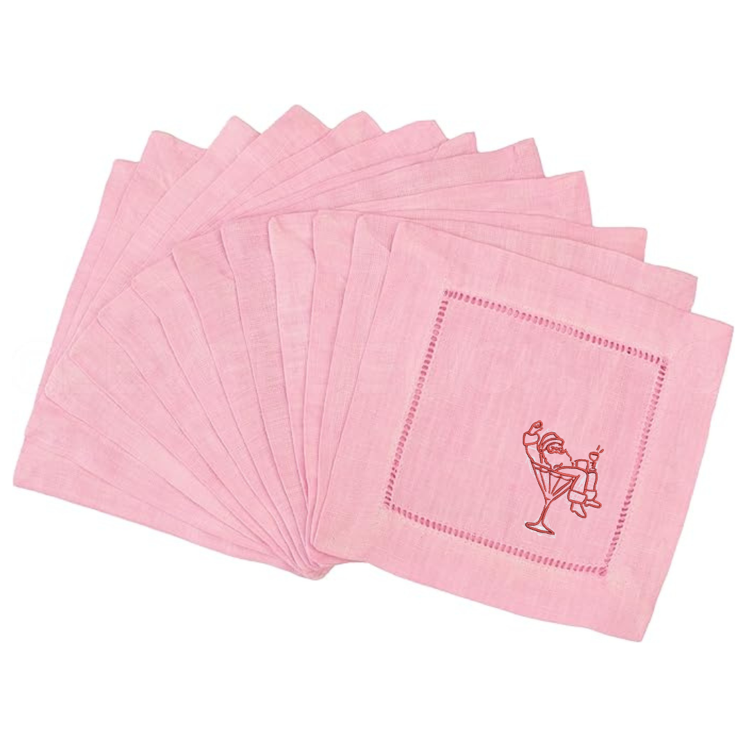 Santa Martini Cocktail Napkin