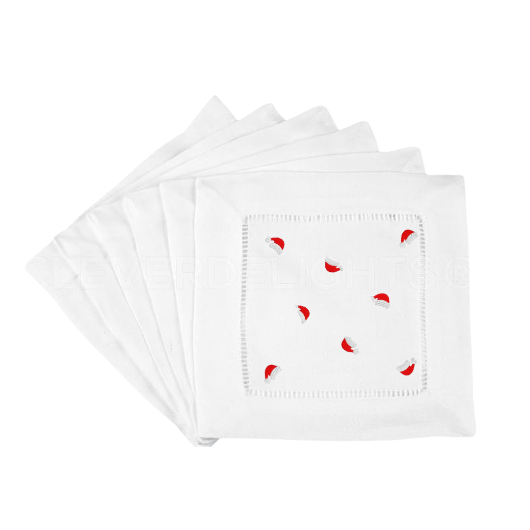 Santa Hats Cocktail Napkins