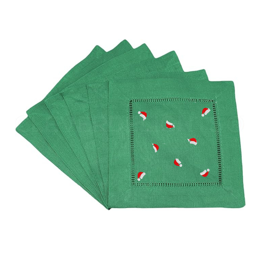 Santa Hats Cocktail Napkins