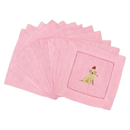 Candy Cane Dog Cocktail Napkins