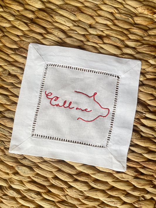 "Call Me" Cocktail Napkin