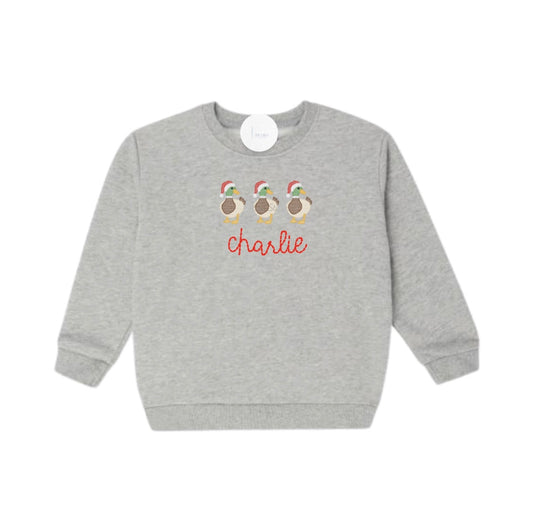 Mallard Ducks Santa Hats Unisex Sweatshirt