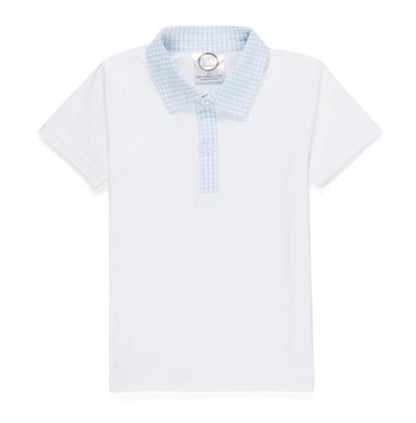 Polo Collared Shirt - Gingham Trim