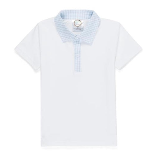 Polo Collared Shirt - Gingham Trim