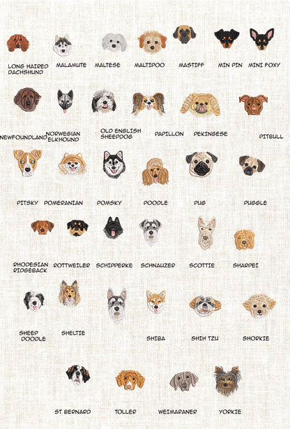 Dog Waffle Knit Cosmetic Bag