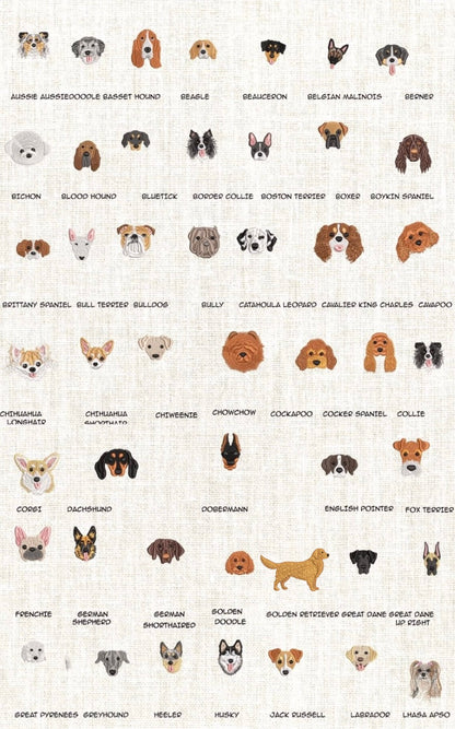 Dog Waffle Knit Cosmetic Bag