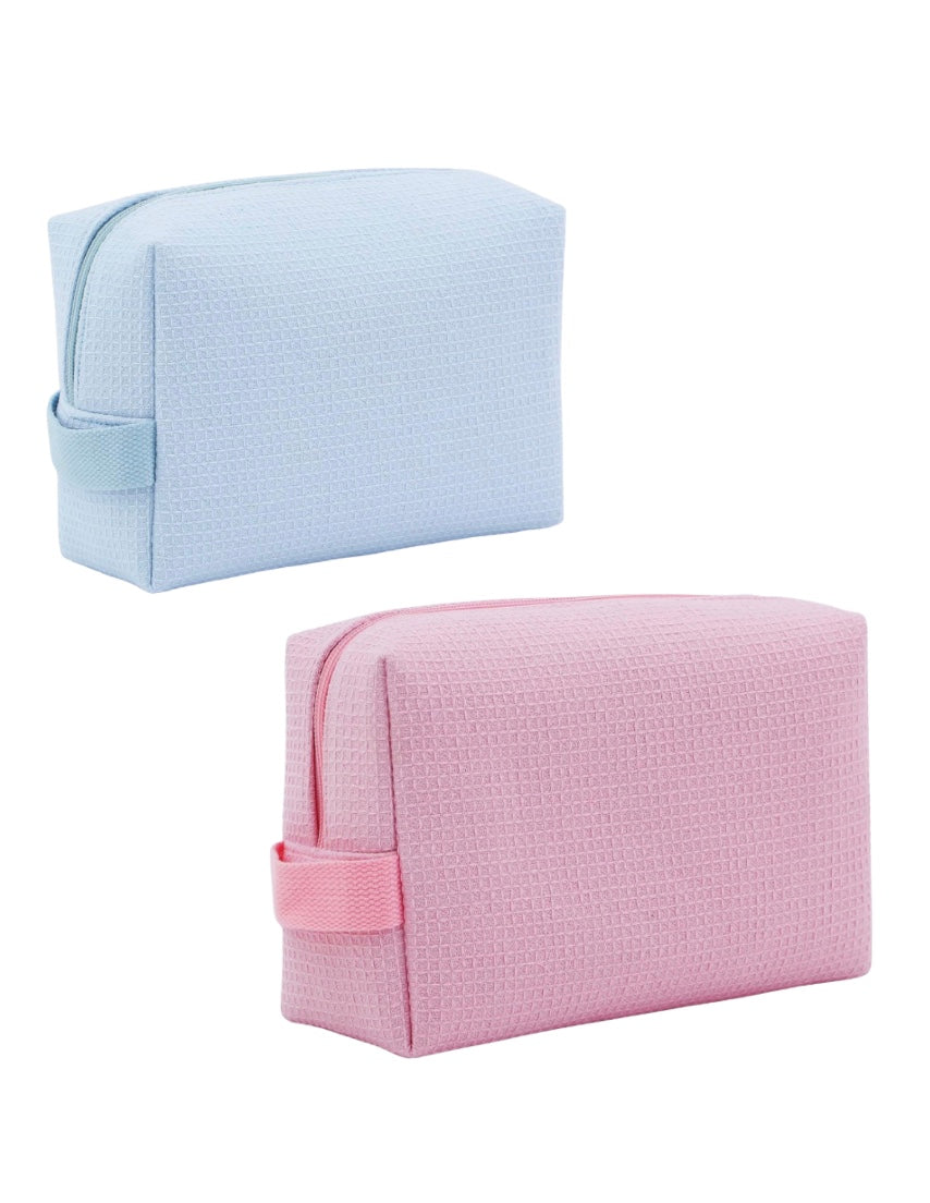 Dog Waffle Knit Cosmetic Bag