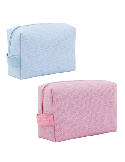 Dog Waffle Knit Cosmetic Bag