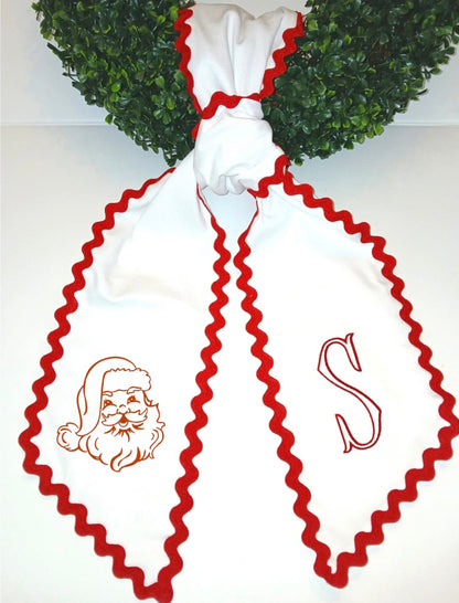 Ric Rac Trim Wreath Sash