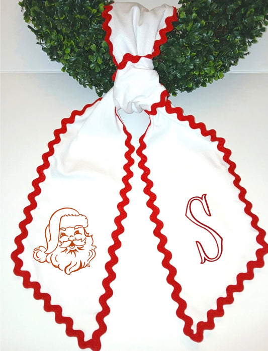 Ric Rac Trim Wreath Sash