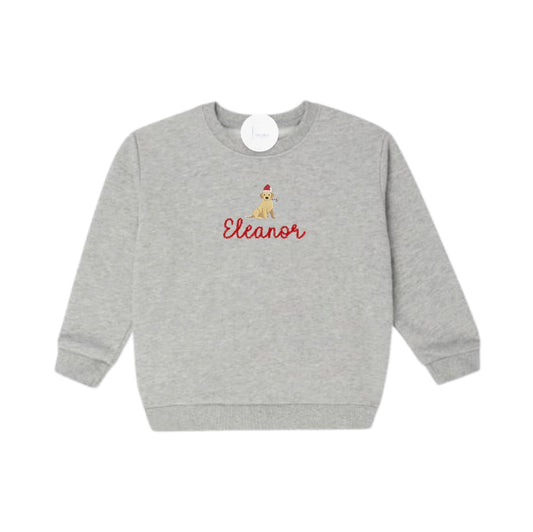 Candy Cane Dog Unisex Sweatshirt