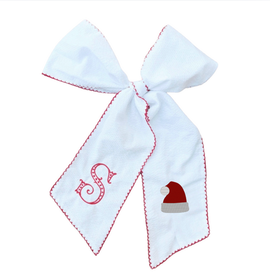 Scalloped Seersucker Wreath Sash