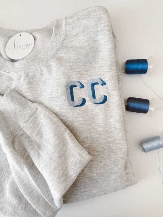 Color Block Initial Sweatshirt