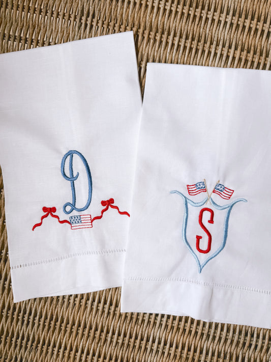 Personalized Patriotic Tea Towel
