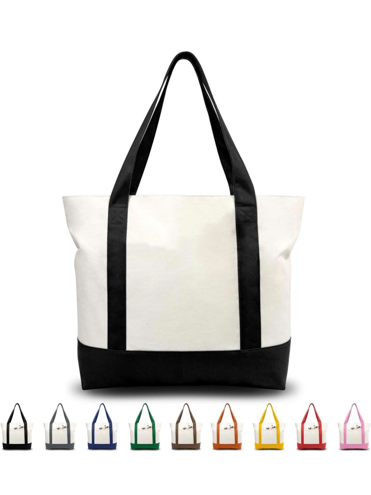 Initial Monogrammed Tote Bag
