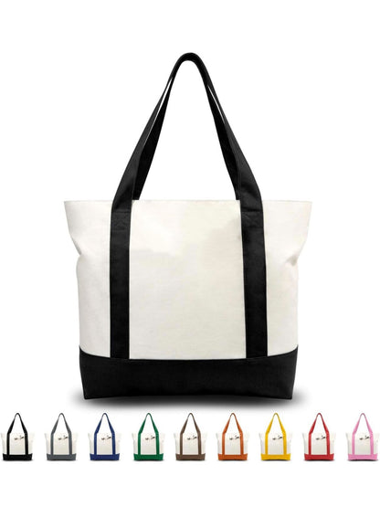 Initial Monogrammed Tote Bag